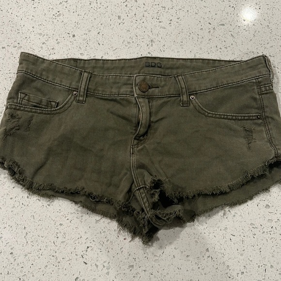 BDG Pants - BDG Olive Green Jean Low rise Shorts